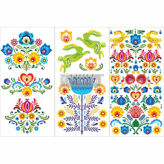 Floral Polish - Rub-On Furniture Decal Mini-Transfer by Redesign with Prima!