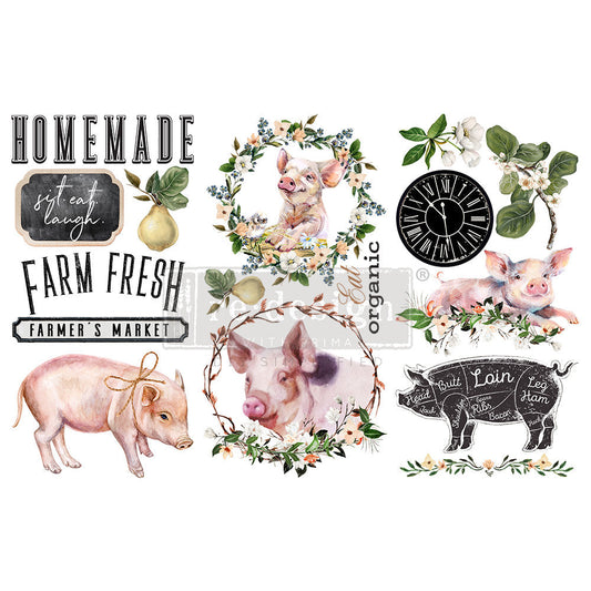 Farm Fresh - Rub-On Furniture Decal Mini-Transfer by Redesign with Prima!