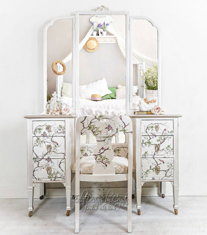 Blossom Flight - Rub-On Furniture Decal transfer by redesign with Prima!
