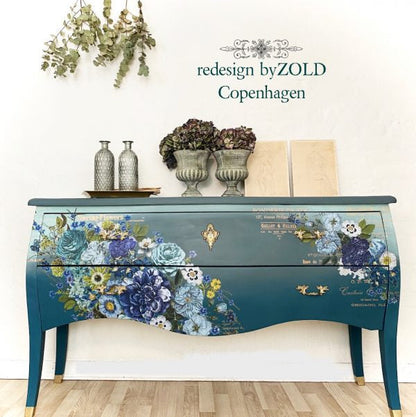 Cosmic Roses - Rub-On Furniture Decal Transfer by redesign with Prima!
