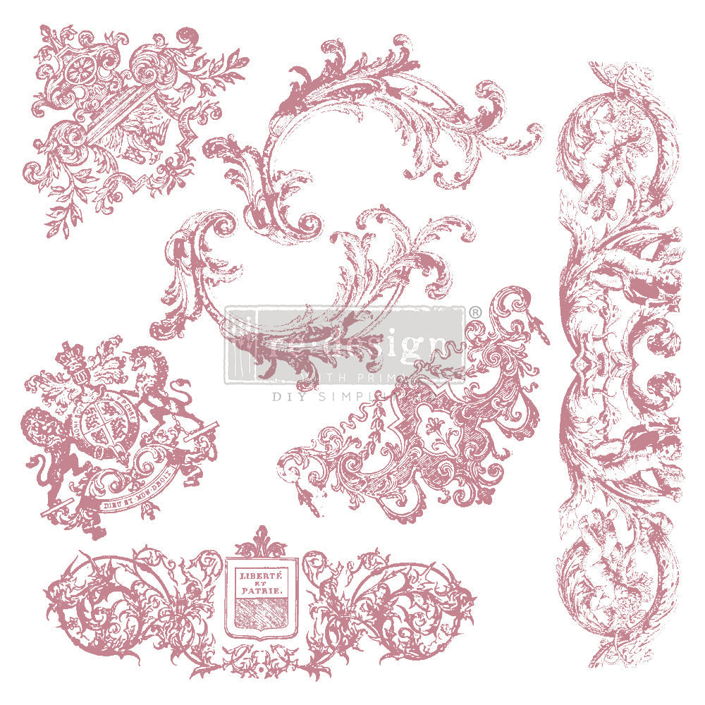 Chateau de Maisons – 12″X12″ (6 PCS) Decor Stamps by redesign with Prima!