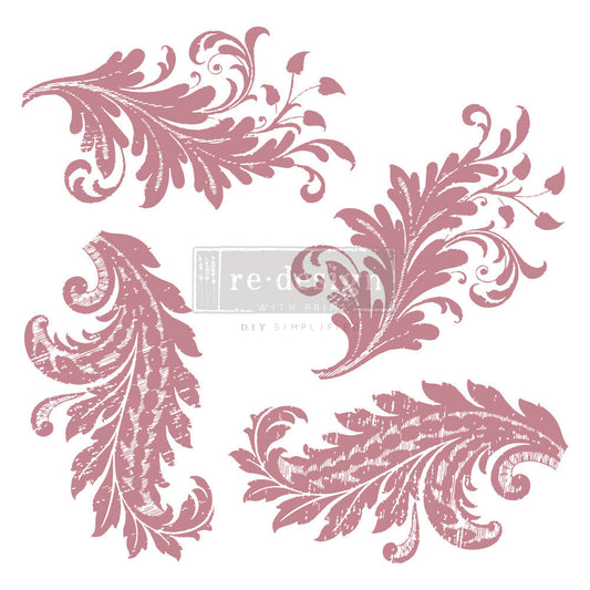 ROYAL FLOURISH – 12″X12″ (4 PCS) - Decor Stamps by redesign with Prima!