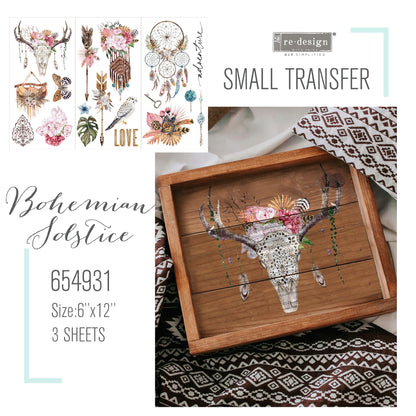 Bohemian Solstice - Rub-On Furniture Decal Mini-Transfer by Redesign with Prima!