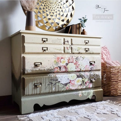 Life in Full Bloom - Rub-On Furniture Decal transfer by redesign with Prima!