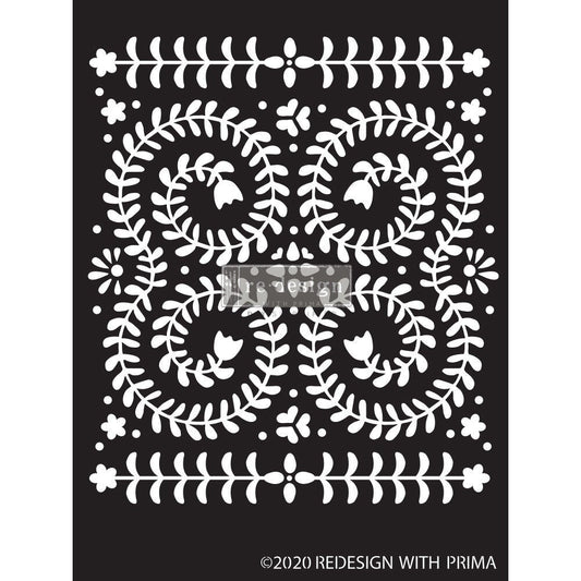 Elegant Vine stencil by redesign with Prima – 9″X13.5″