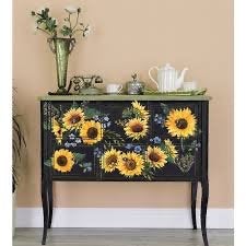 Sunflower Fields - Rub-On Furniture Decal transfer by redesign with Prima!