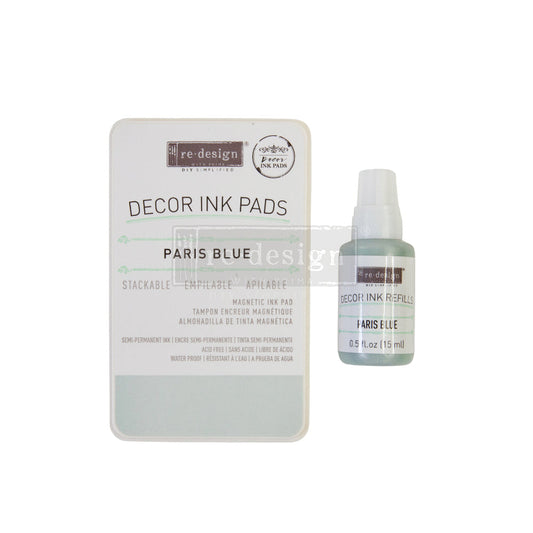 Paris Blue Ink Pad for ReDesign with Prima Decor Stamps! New!