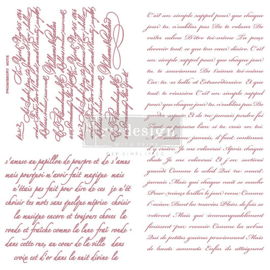 Vintage Script - Decor Stamps by Redesign with Prima!