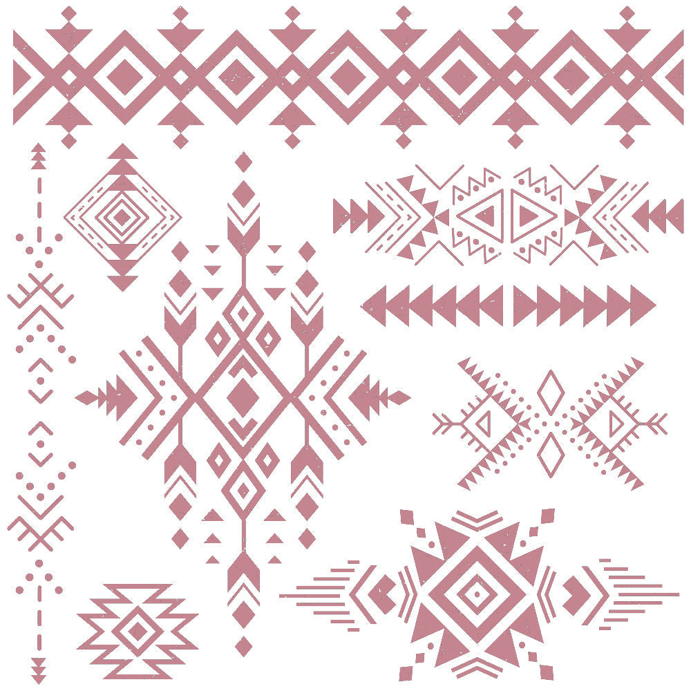 TRIBAL PRINTS – 12″X12″ (9 PCS) Decor Stamps by redesign with Prima!