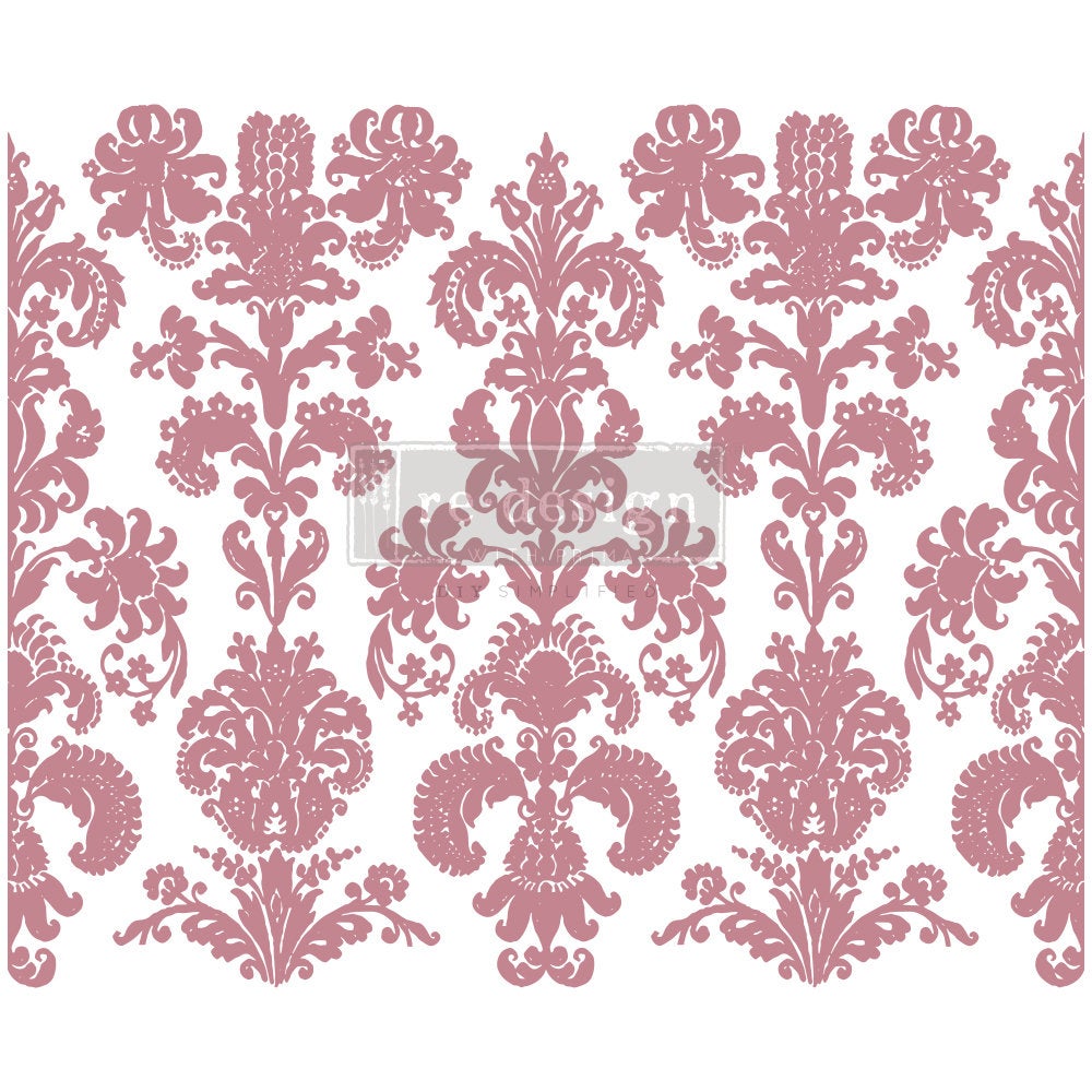 STAMPED DAMASK – 12″X12″ (1 PC) Decor Stamps by redesign with Prima!