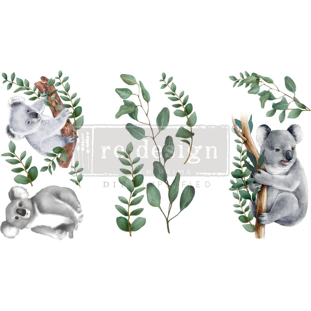 Friendly Koala - Rub-On Furniture Decal Mini-Transfer by Redesign with Prima!