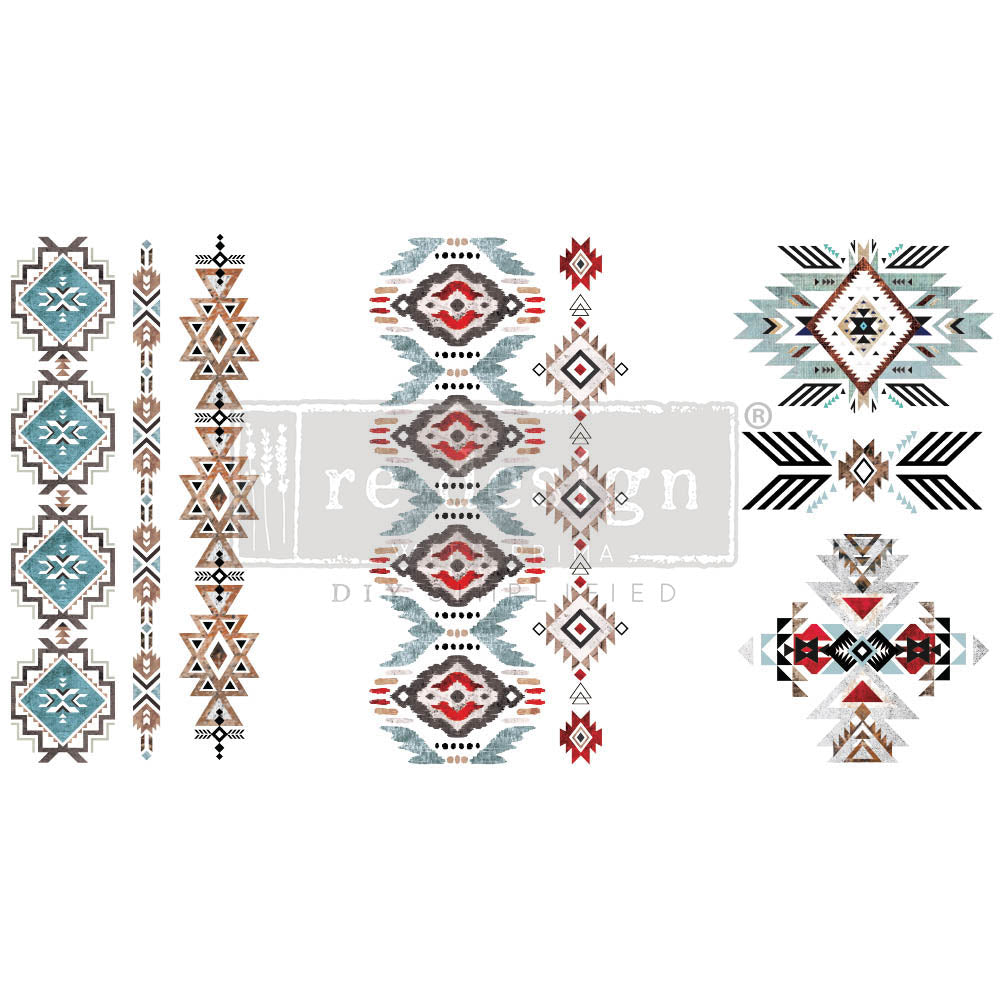 Something Tribal - Rub-On Furniture Decal Mini-Transfer by Redesign with Prima!