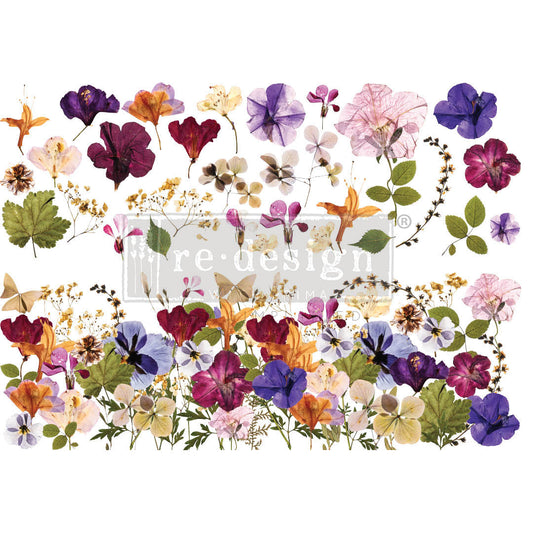 Pressed Flowers - Rub-On Furniture Decal Transfer by Redesign with Prima!