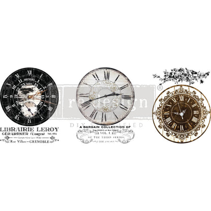 Vintage Clocks - Rub-On Decor Middy-Transfer by Redesign with Prima!