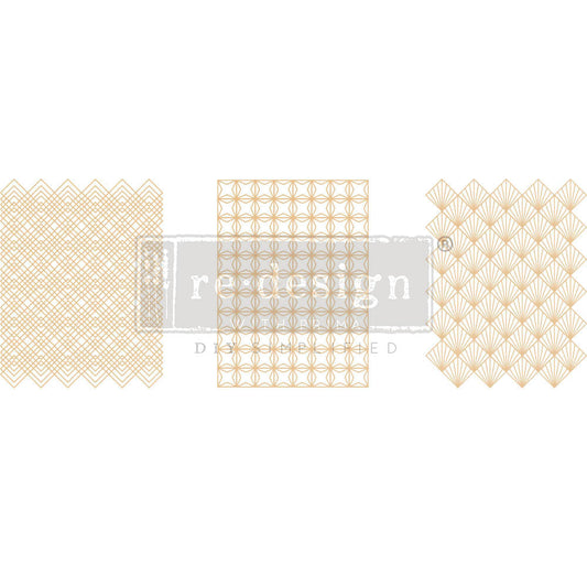 Golden Art Deco - Rub-On Decor Middy-Transfer by Redesign with Prima!