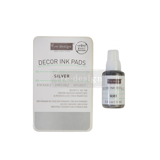 Silver Ink Pad for ReDesign with Prima Decor Stamps! New!