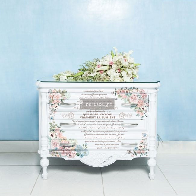 Pure Light Floral Furniture Transfer by Redesign with Prima
