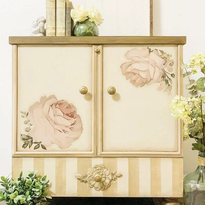 Chatellerault Rose - Rub-On Furniture Decal transfer by redesign with Prima!