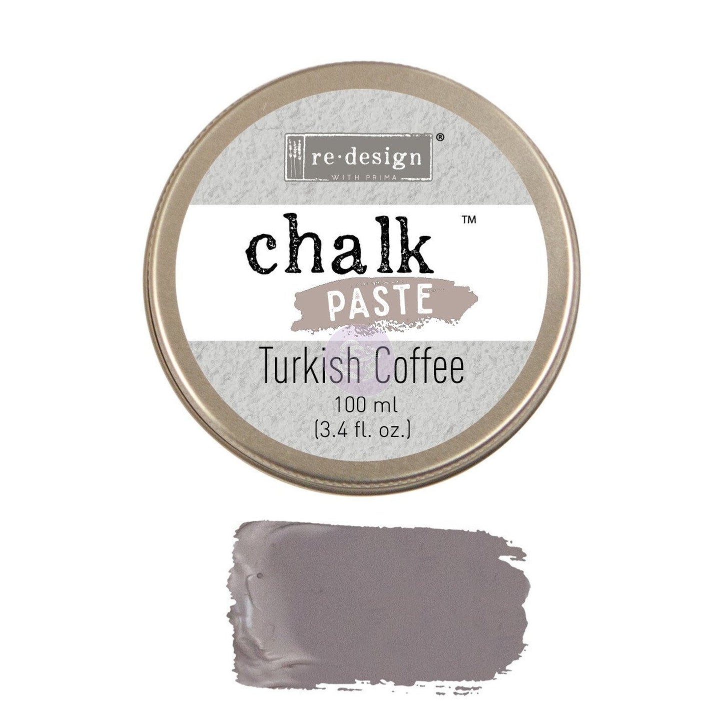Turkish coffee (medium brown) chalk paste with redesign with Prima!