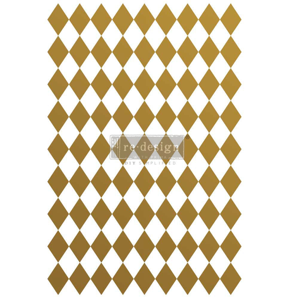 Gold Harlequin - Decal Transfer by Redesign with Prima! SALE