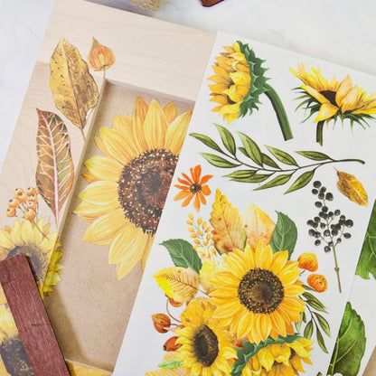 Sunflower Afternoon - Rub-On Furniture Decal Mini-Transfer by Redesign with Prima!