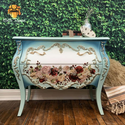 Midnight Floral - Rub-On Furniture Decal transfer by redesign with Prima!