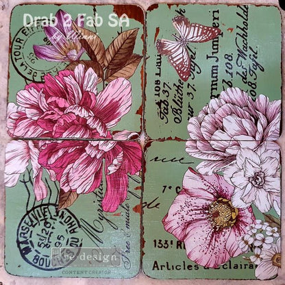 Dreamy Florals - Rub-On Furniture Decal Mini-Transfer by Redesign with Prima!