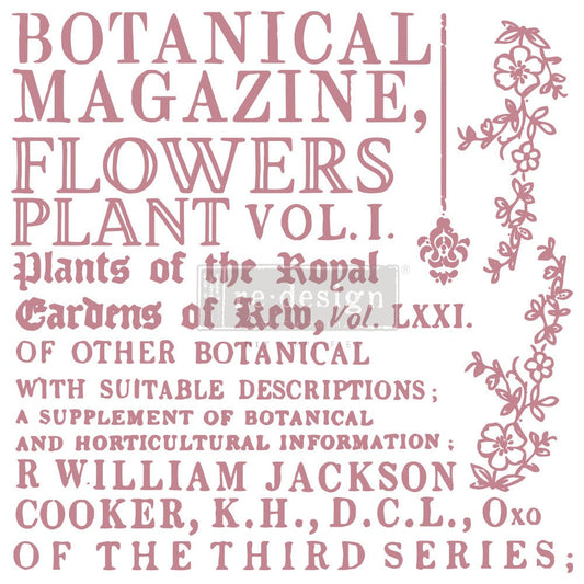 BOTANICAL ENCYCLOPEDIA – 12″X12″ (12 PCS) Decor Stamps by redesign with Prima!