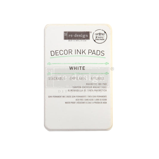 White Magnetic Ink Pad by ReDesign with Prima Decor Stamps!