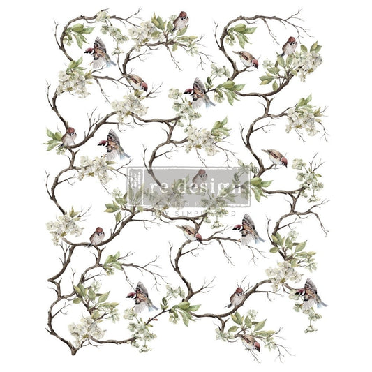 Blossom Flight - Rub-On Furniture Decal transfer by redesign with Prima!