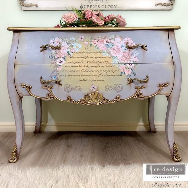Pure Light Floral Furniture Transfer by Redesign with Prima