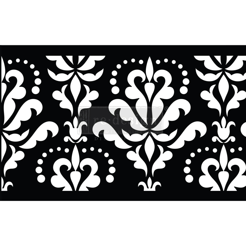 Damask Flourish Stick and Style stencil redesign with Prima!
