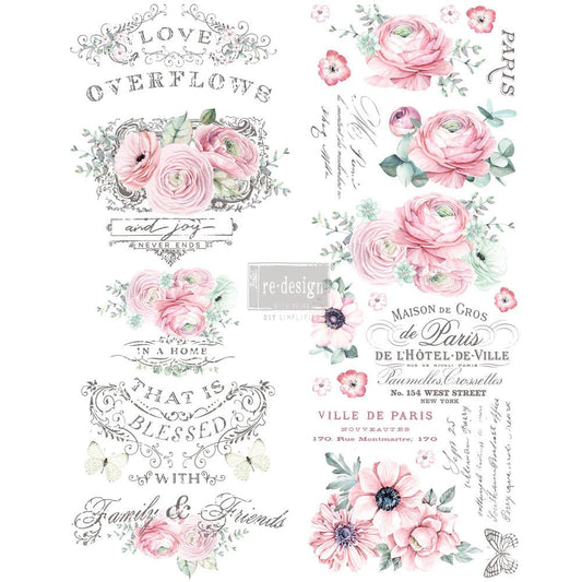 Overflowing Love transfer by redesign with Prima! Furniture decal transfer!