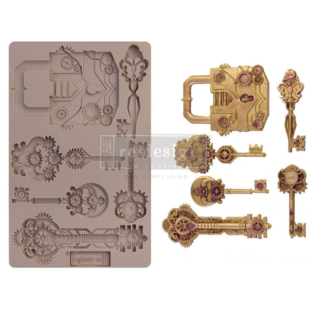 Mechanical Lock & Keys - Decor Mould
