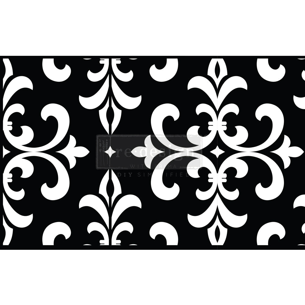 CECE - Modern Damask - Stick and Style stencil redesign with Prima!